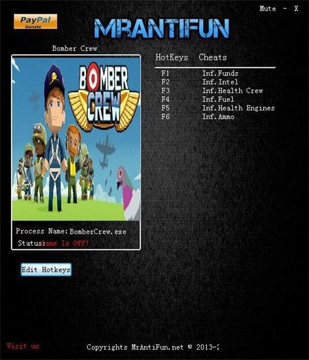 轰炸机小队六项修改器下载绿色版 v2.0