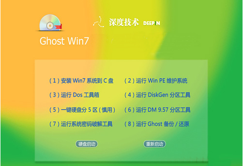 深度系统ghost win7纯净版