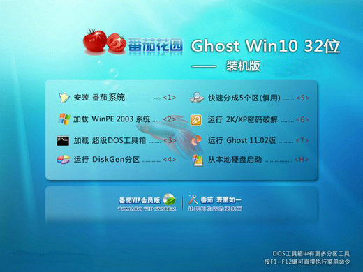 番茄花园Ghost Win10装机体验版x86