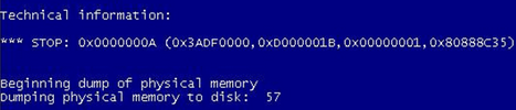 电脑蓝屏错误代码0x0000000A的解决方法